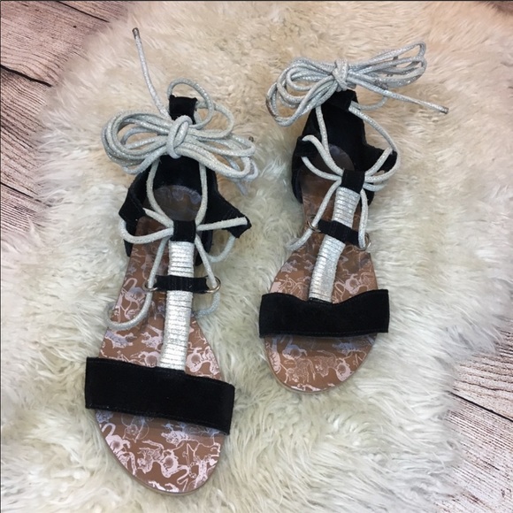 FREE PEOPLE Fiji Metallic Leather Sandals - Picture 3 of 8